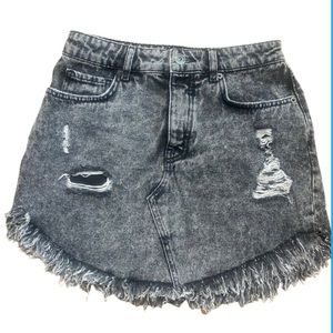 BDG Urban Outfitters distressed black mini skirt size small